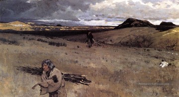 La quête des Toiliers des Plaines ouest Amérindien Henry Farny Peinture à l'huile